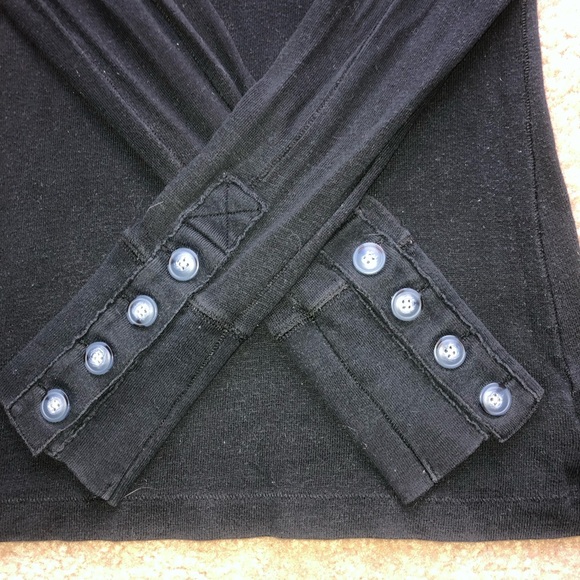 SOLD! Free People Rare Old School Black Button Cuff Top S SOLD ** SOLD* - Picture 4 of 14